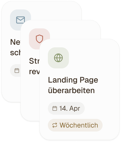 Box – gestapelte gesammelte Aufgaben